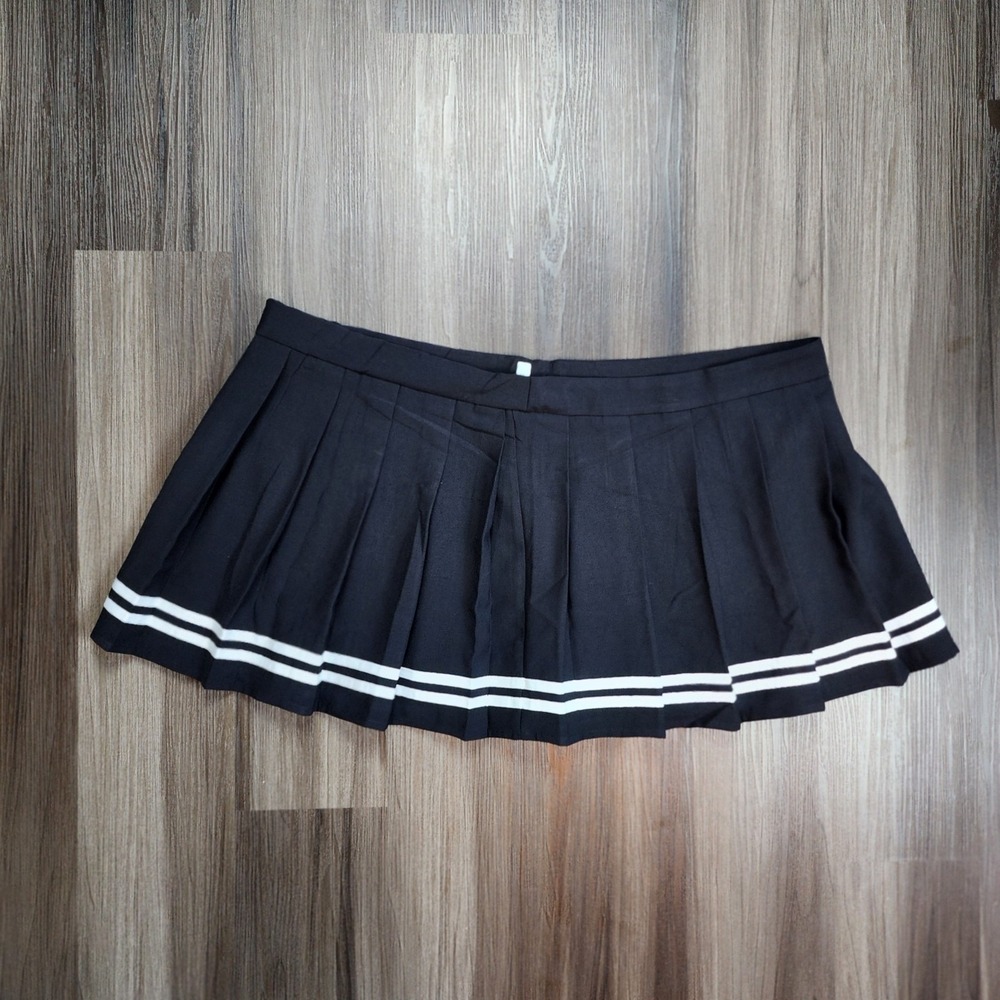 Little For Big Womens Black Skirt Size 5XL Punk School Girl Goth
